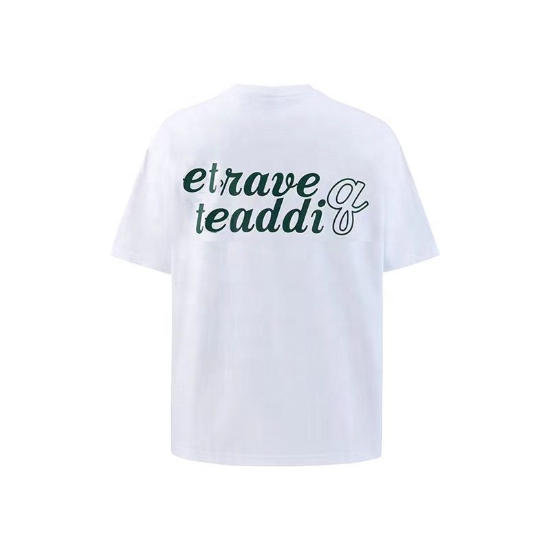 Oversize plain green Tshirt 100% Cotton Streetwear Hip Hop Blank Custom Logo Silk Screen Printing Vintage T Shirts men's t-shirt