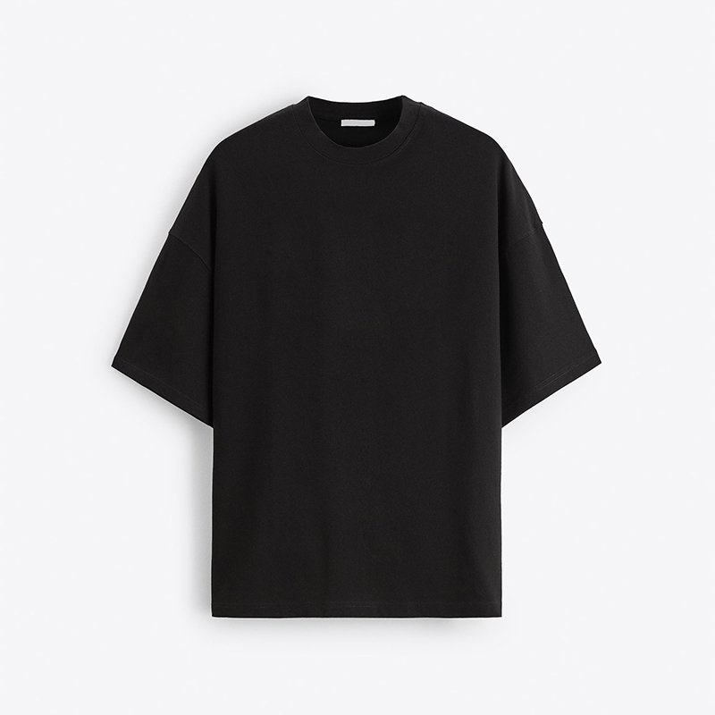 men's heavy cotton t shirt luxury quality oversized drop shoulder loose t-shirt streetwear crew neck blank plain t shirt for men