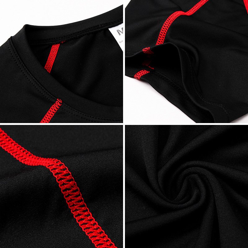 Men's Sports Running Training Elastic Quick Drying Shirt Short Sleeve Tight Fitness stretch slim fit dry fit T-shirt
