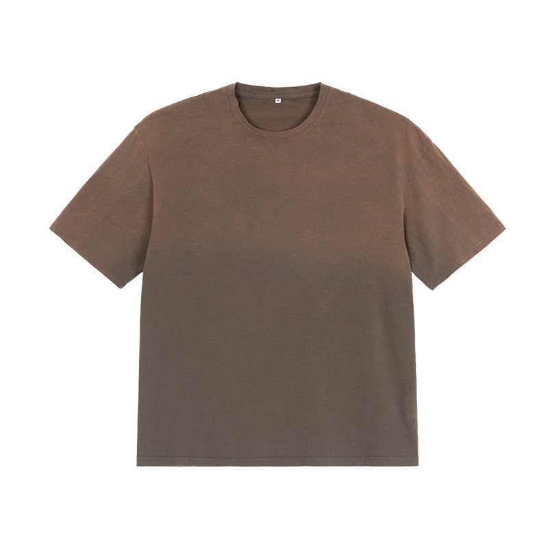 Factory price cheaper 100% cotton 230g oversize sunfade cropped wash distressed tee streetwear casual custom t shirt for Men