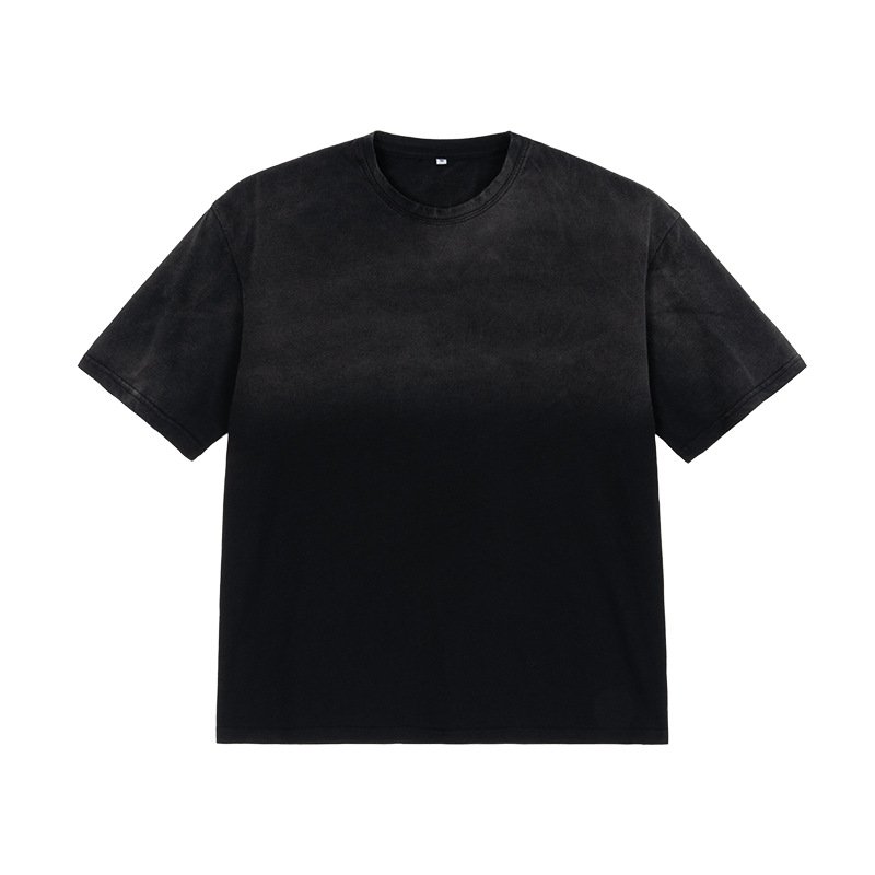 Factory price cheaper 100% cotton 230g oversize sunfade cropped wash distressed tee streetwear casual custom t shirt for Men