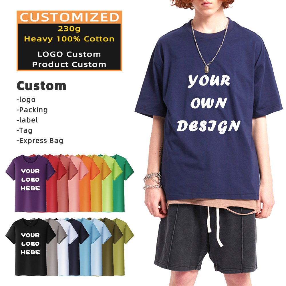 High Quality 2022 Plus Size Men's T-shirts Custom Women's T-shirts Custom Blank Plain T-shirts
