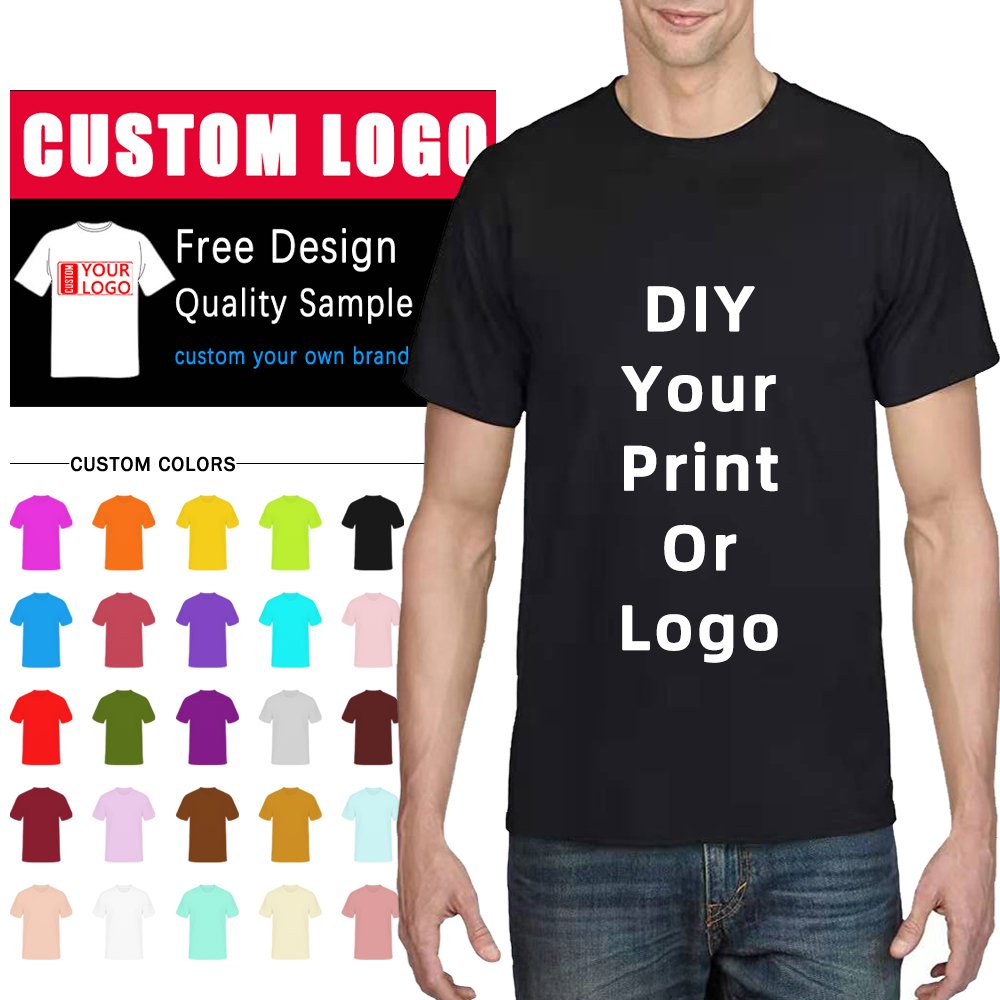 High Quality 2022 Plus Size Men's T-shirts Custom Women's T-shirts Custom Blank Plain T-shirts