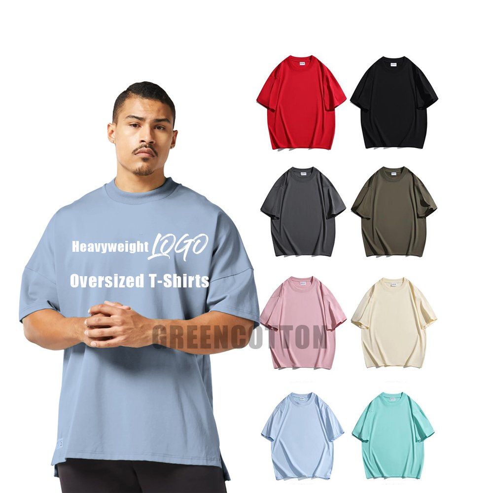 Antibacterial Plain Customize Logo Oversized Plus Size Men's Women's T-Shirts Heavyweight Cotton Oversize T-Shirt Man Women