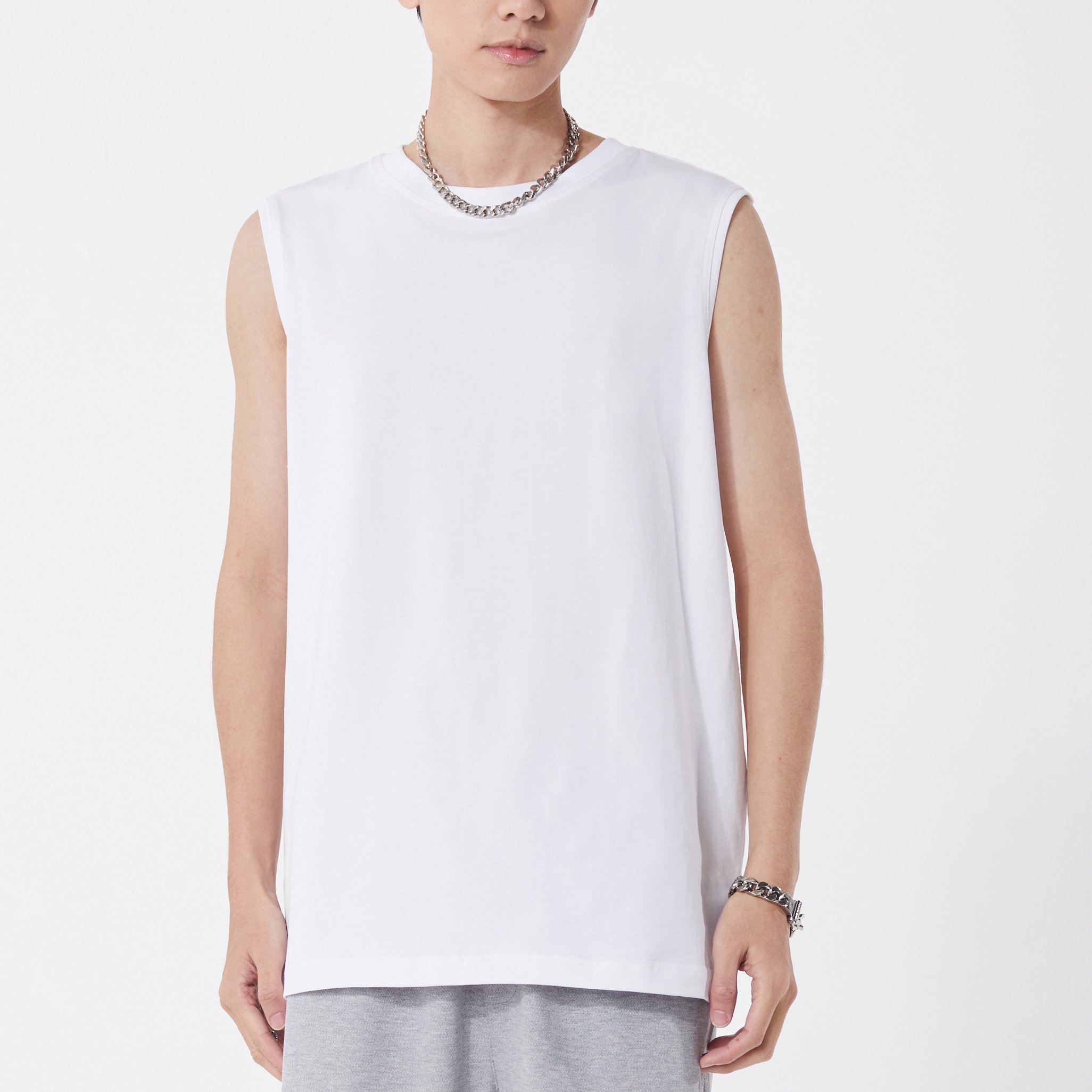 Custom LOGO 100% cotton Street Wear Tank Tops Bodybuilding Muscle Sleeveless Gym design Men's T-Shirts tank top men