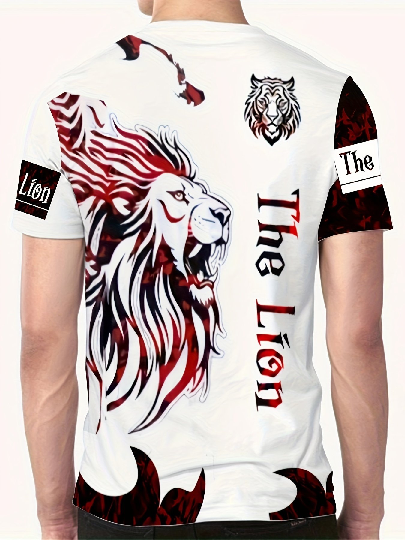 Men's T-Shirt The Lion 3d Print Summer T Shirt For Man Short Sleeve Fashion Casual Streetwear Men's Clothing Tops