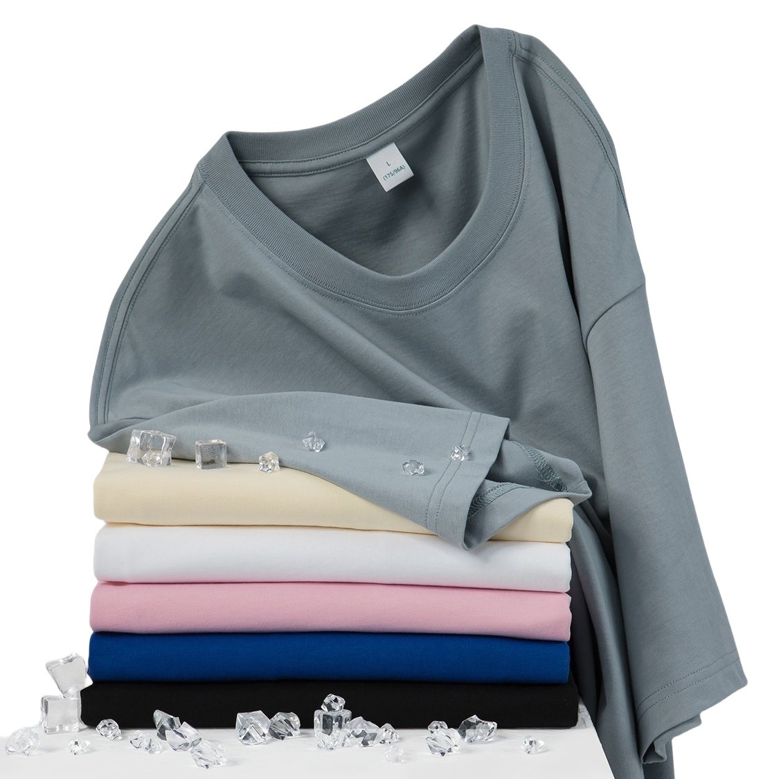260gsm Heavy Weight Oversized Men's T-Shirt Blank Plain Color Cotton High Street Custom Printed Unisex Graphic T-Shirt For Men