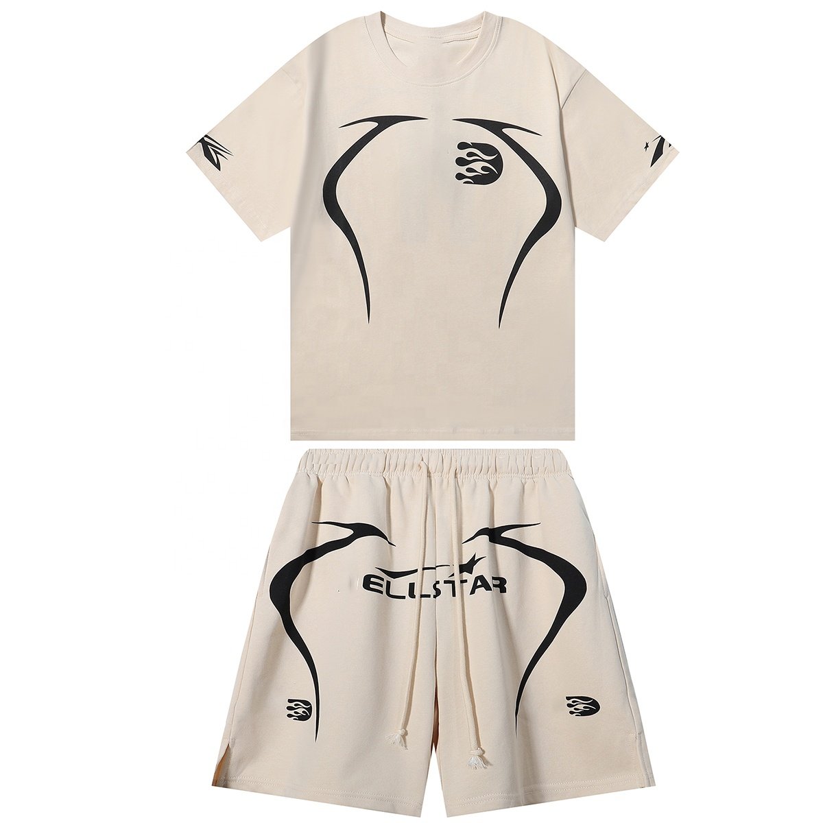2024 New Arrivals 2 Piece Set Hell Star Clothing T-Shirts Designer Brand Men's Casual Shorts and T-Shirts
