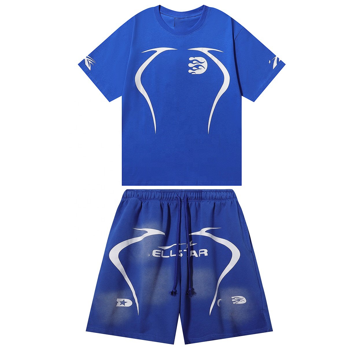 2024 New Arrivals 2 Piece Set Hell Star Clothing T-Shirts Designer Brand Men's Casual Shorts and T-Shirts