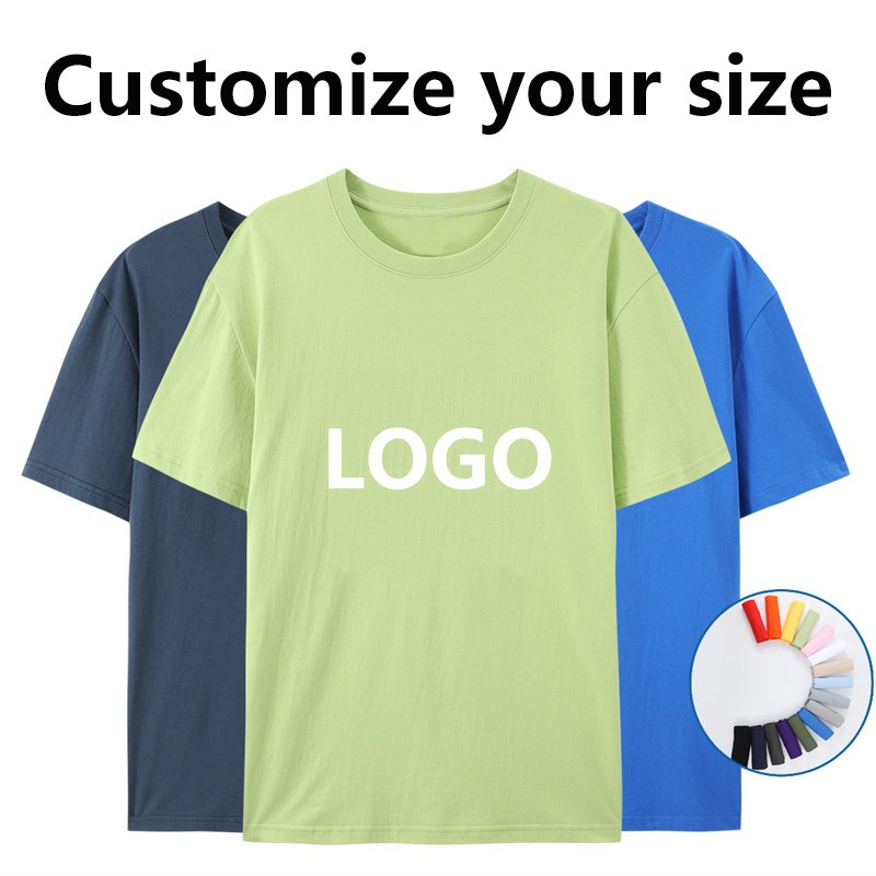 High Quality Custom Logo 100% Cotton Spandex Unisex Graphic Heavyweight round neck Men's t shirts