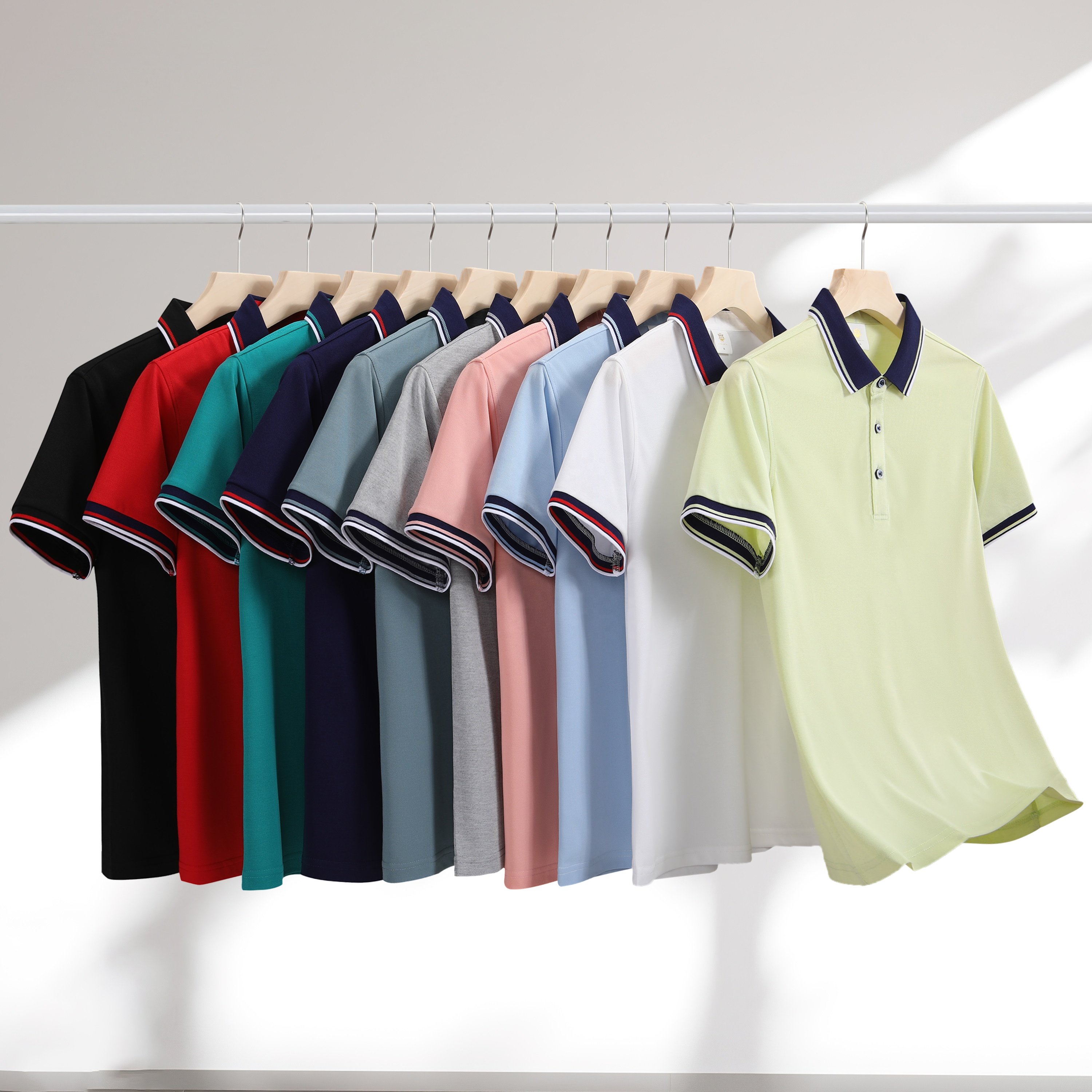 Custom Men's Polo Shirts Solid Color Short Sleeve Summer Polo T-shirt Golf Polo Shirt Vintage Cotton Knitted Oem Logo Plus Size