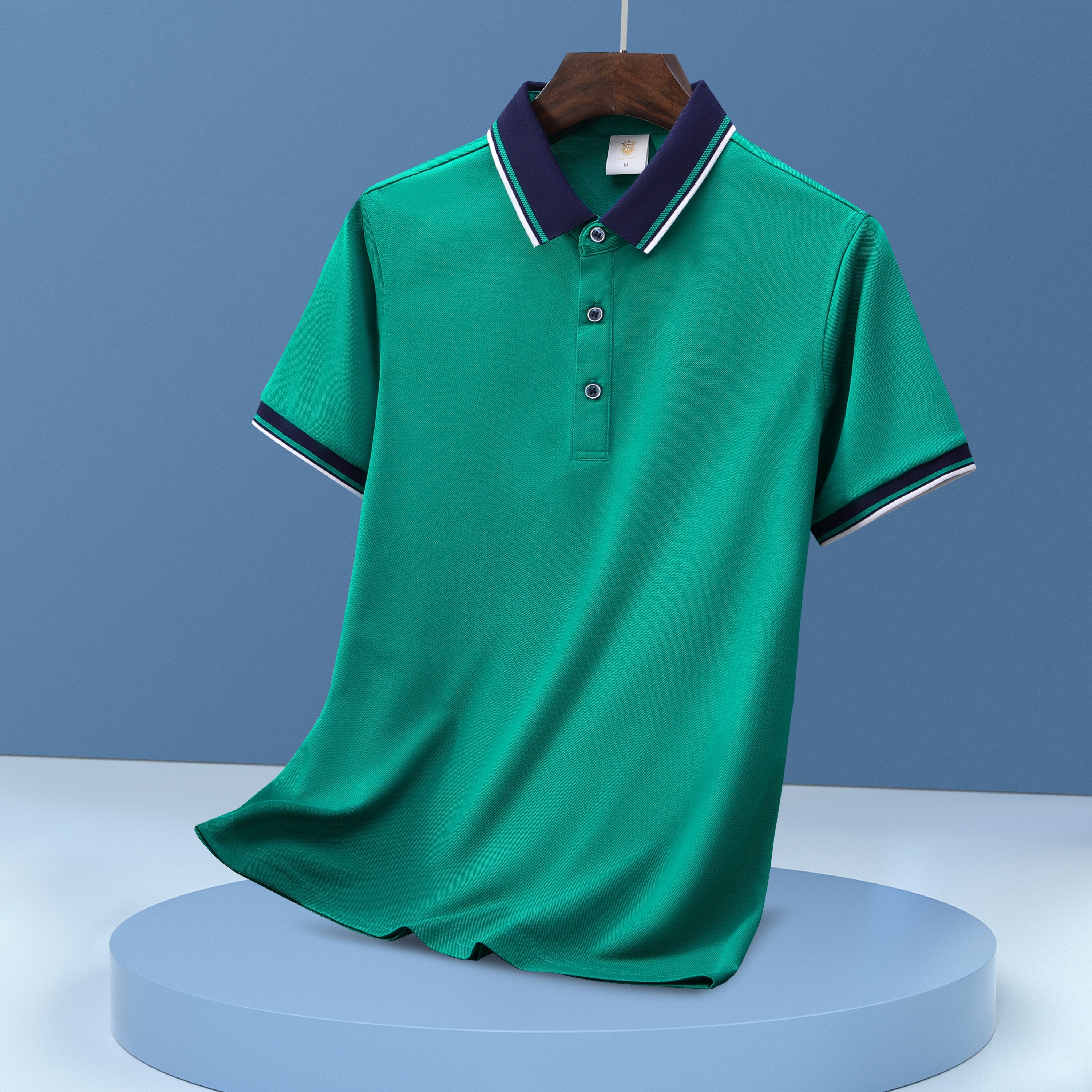 Custom Men's Polo Shirts Solid Color Short Sleeve Summer Polo T-shirt Golf Polo Shirt Vintage Cotton Knitted Oem Logo Plus Size