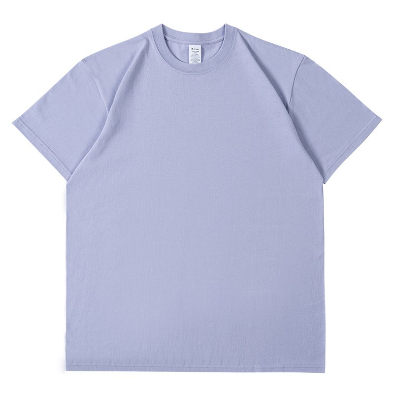 Newly Trend Men's Casual Oversized Short Sleeve T-shirts Solid Color Breathable Mens 100% Cotton t shirt