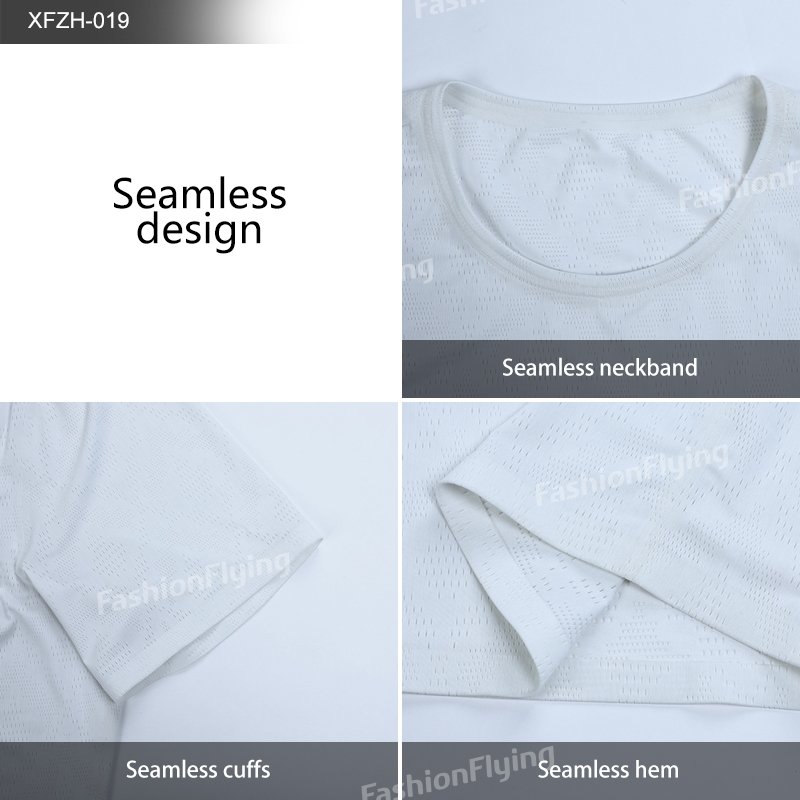 Men'S Seamless Quick Dry T-Shirt Ice Cool Skin Stretchy Breathable Water Resistant Tee Custom White T Shirts Men'S Men T Shirt