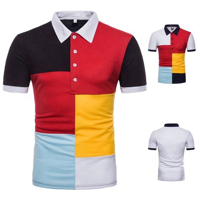 Custom OEM Plus Size Men's T-Shirts 100% Cotton Short Sleeves Street style Golf T Shirts Custom Logo Embroidery Polo T-Shirt