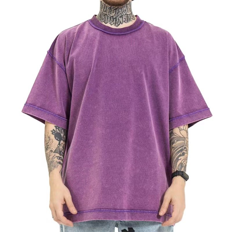 Customizable Men's Cotton T-Shirts Full Printed 3D Puff Design Plus Size Short Sleeve Oversized O-Neck Loose Fit Casual Style