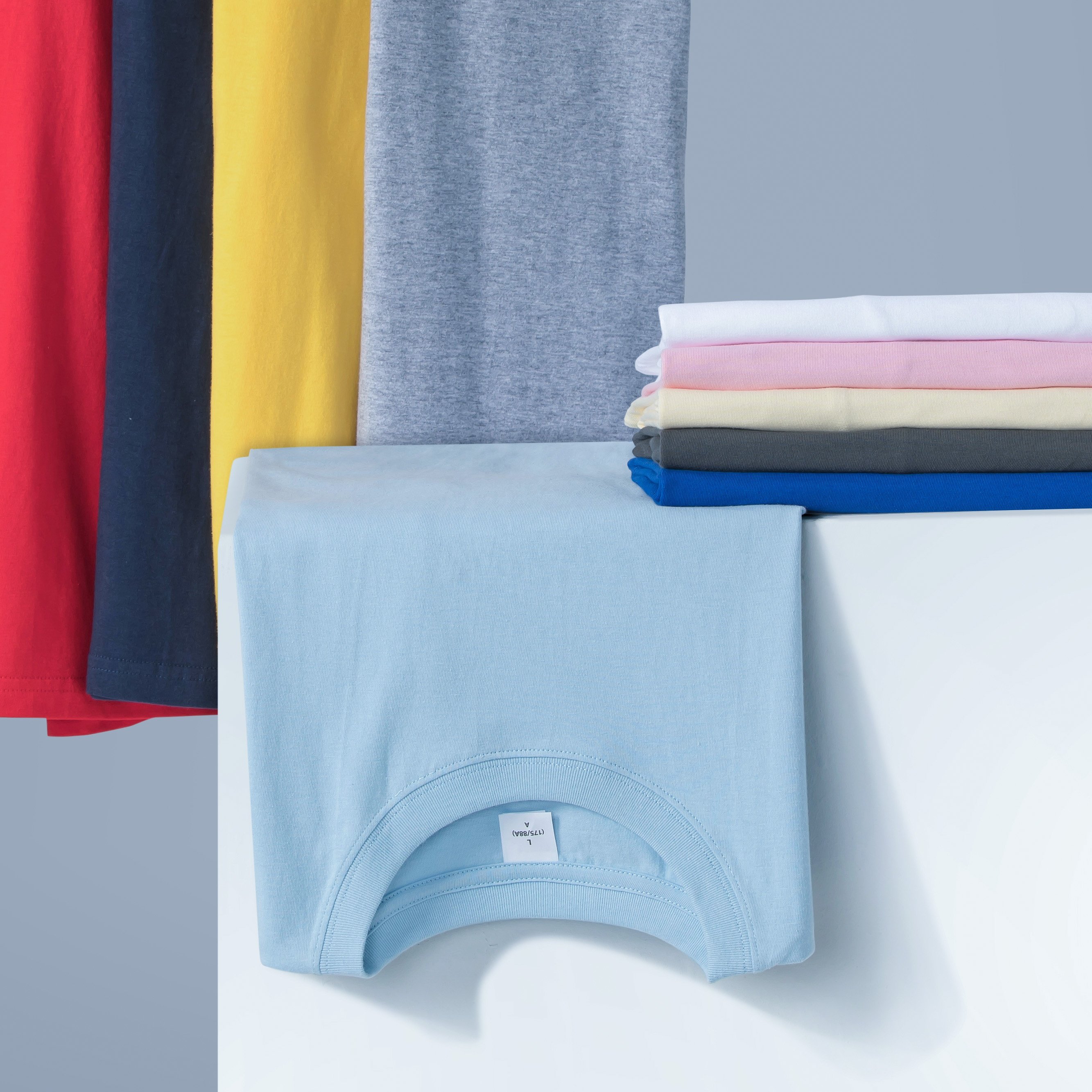 Wholesale Cotton Men's T-shirts Quality Blanks Plain Short-sleeve Shirt Oversize Unisex Plain White Tees Solid Clothing 86000