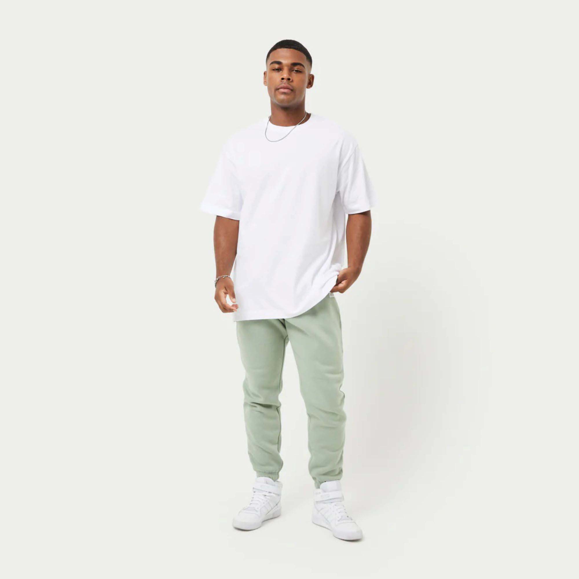Classic Oversized T-Shirt: White, 100% Cotton Jersey, Medium Weight, Ribbed Neck, Short Sleeves