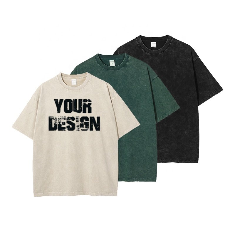 High Quality Custom Oversized Blank Men 100% Cotton Tshirt Print Vintage Organic Cotton T Shirts Wholesale acid wash t shirt