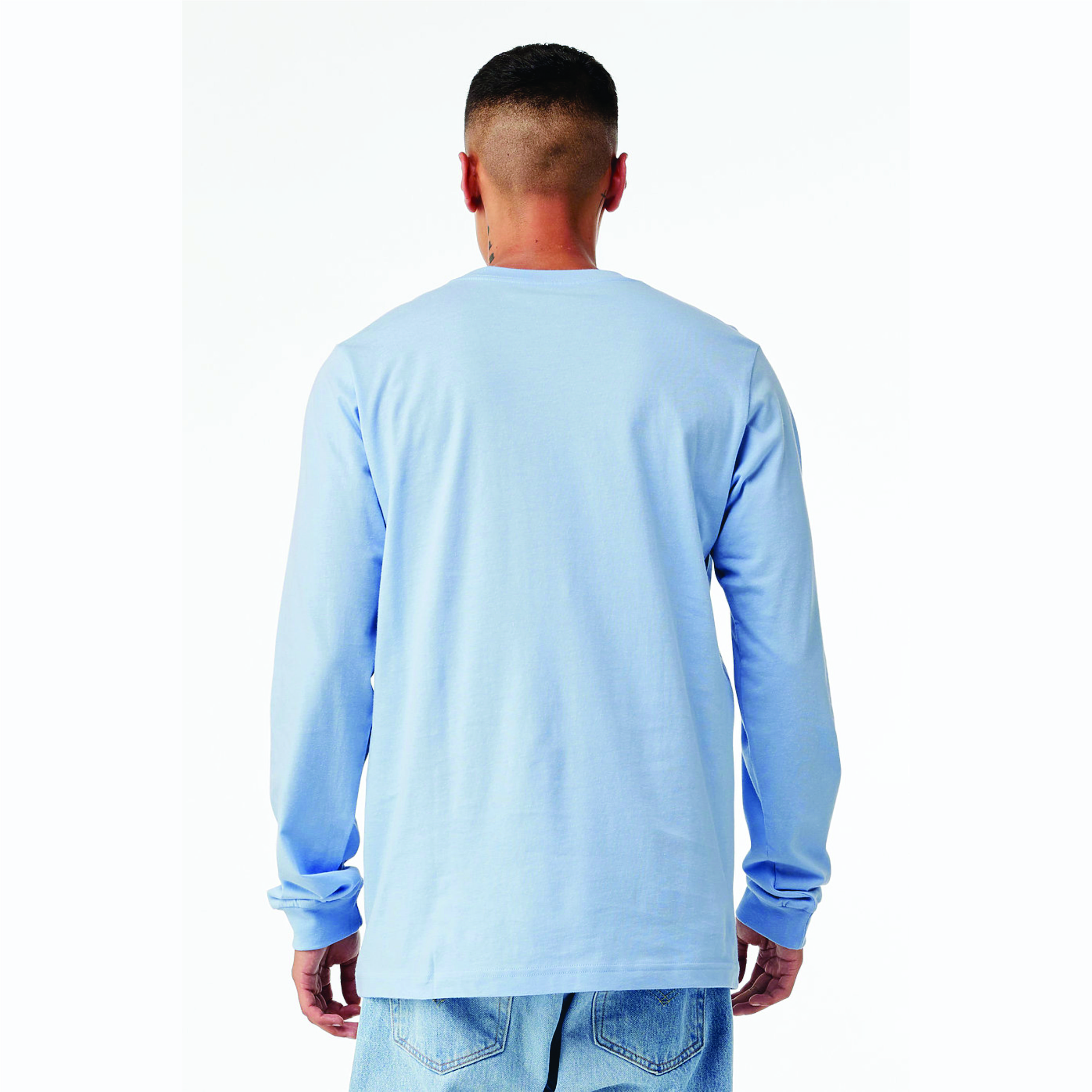 Unisex Long Sleeve Jersey T-Shirt - Baby Blue, 100% Airlume Cotton, 4.2 oz