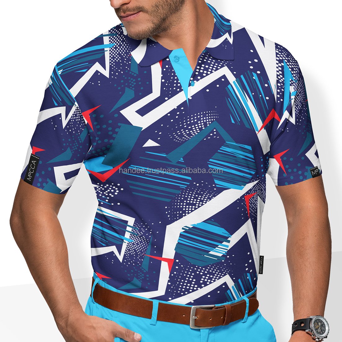Custom Men's Golf Polo T-Shirt Plus Size Casual Printed Logo Embroidered Made Polyester Spandex Cotton Apparel Manufacturer