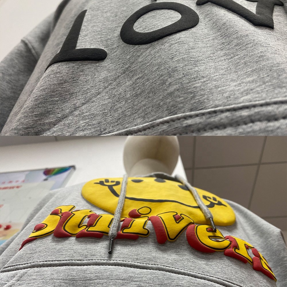 China Wholesale Classic 100% Cotton Round Neck 3D puff print t shirt White Plain plus size Foam print TShirts For Men's T-shirt