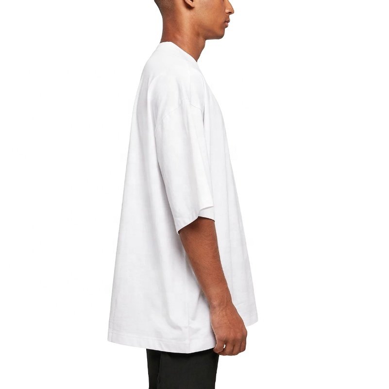 wholesale tee shirt cotton oversized t shirt custom logo heavy white t-shirts men oversized mock neck t shirt Made in Bangladesh