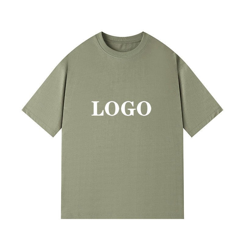 High quality 100%cotton oversized men's t-shirt custom logo puff print crew neck t shirt men plus size heavyweight t shirt