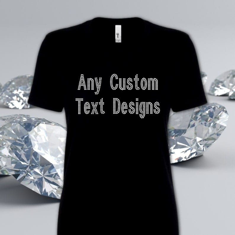 New fashion hot drill rhinestone oversized tshirt custom your design logo shine Glitter rhinestone luxury men's t-shirts