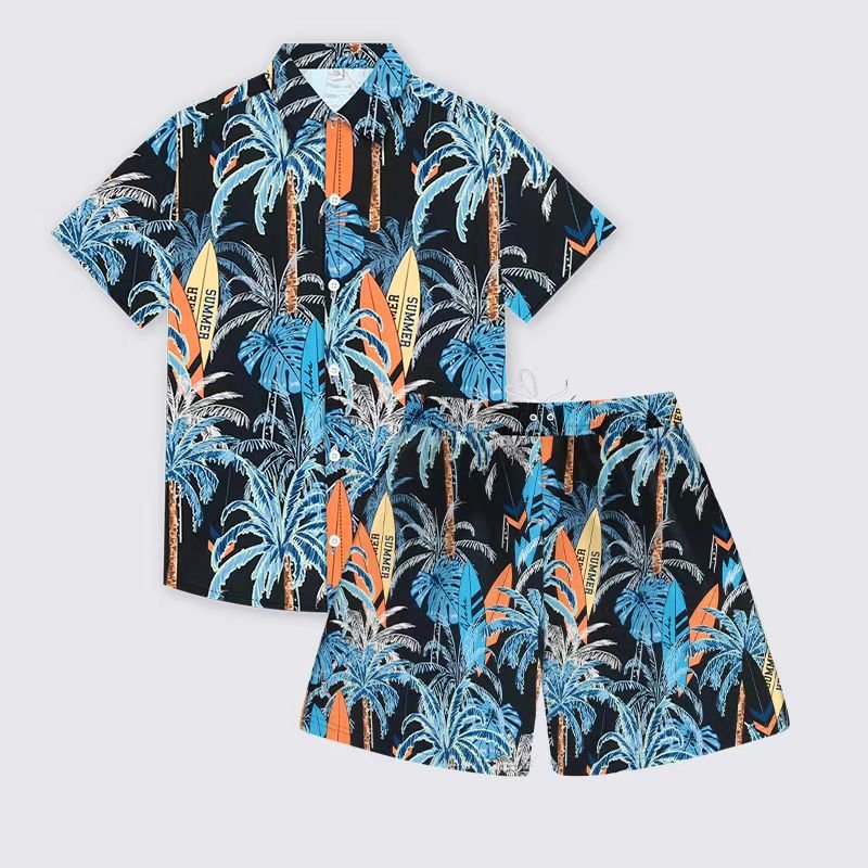 high quality custom men luxury clothing shirt shorts summer streetwear 2 piece men's t-shirts sets for men