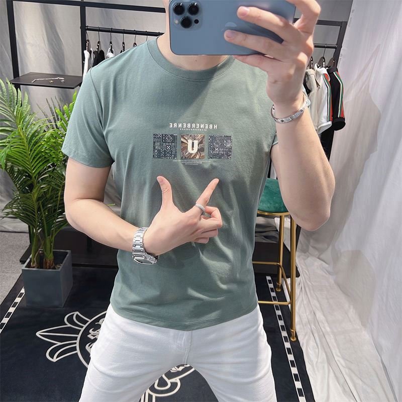 2024 ins hot custom polyester cotton blend t-shirts for men printing brand men's t-shirts high quality graphic tshirts