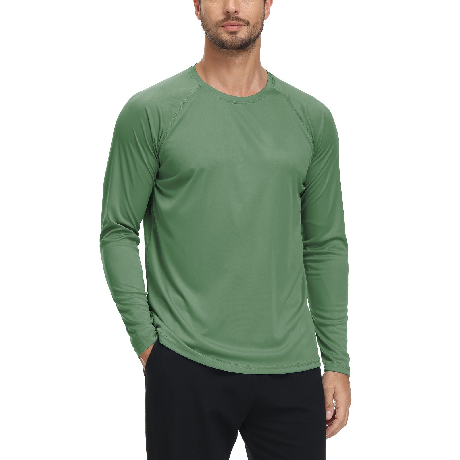 2024 Breathable Men's Long Sleeve T-Shirt Fishing Hiking Workout Outdoor Pullover Shirt Wholesale Men Shirts