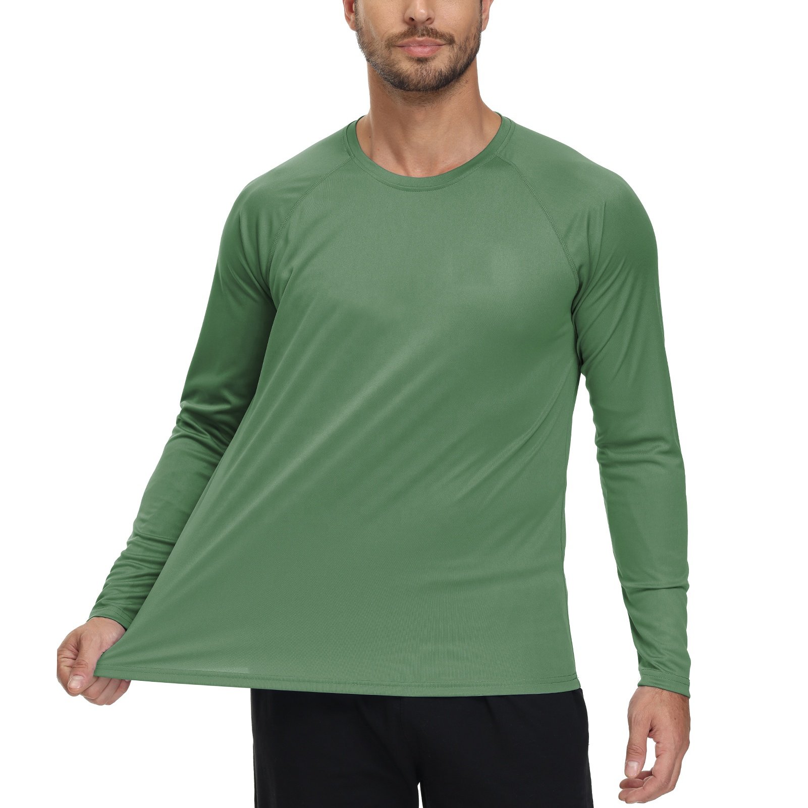 2024 Breathable Men's Long Sleeve T-Shirt Fishing Hiking Workout Outdoor Pullover Shirt Wholesale Men Shirts