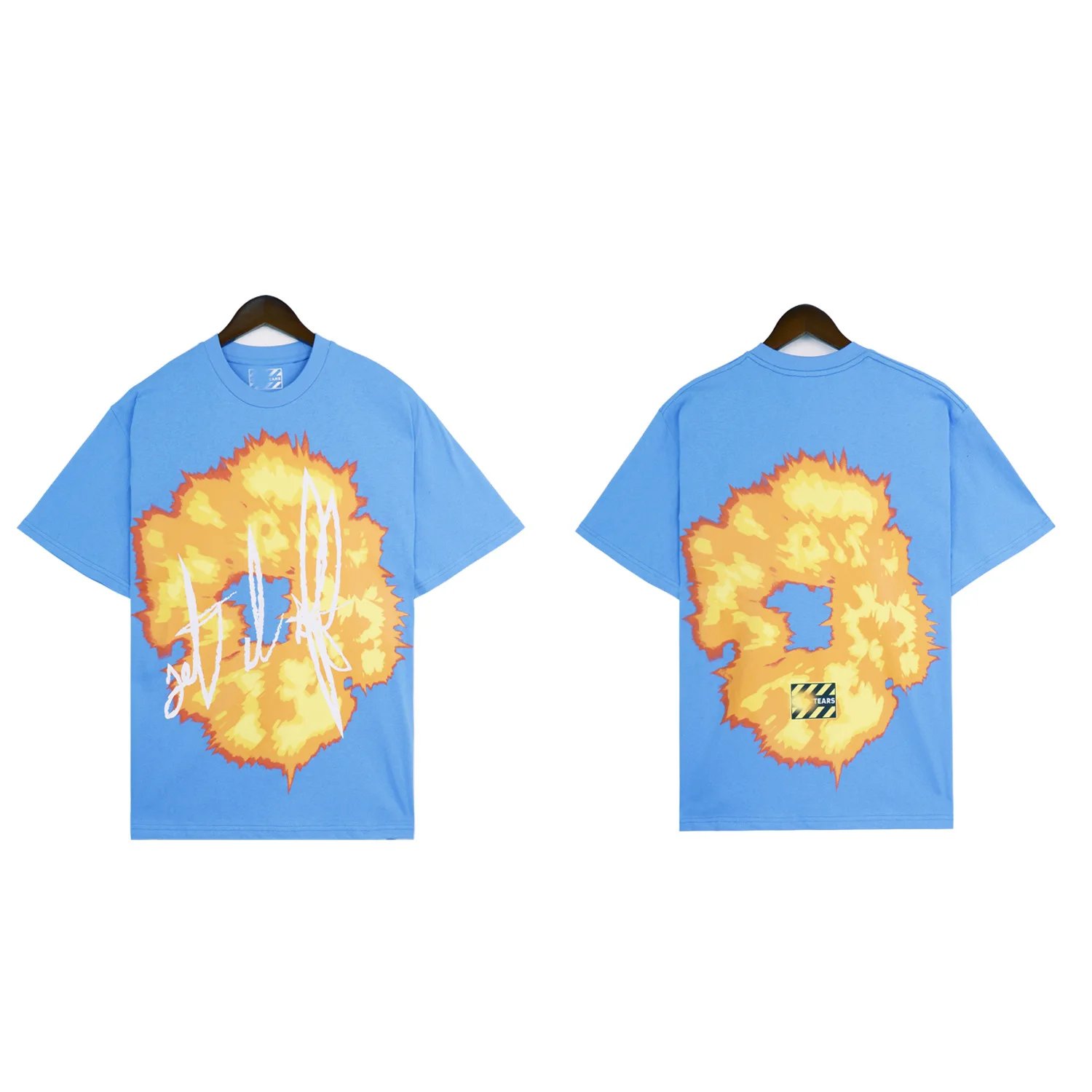 Designer Clothes Heatwave Casuals Flame Print Men's T Shirt Streetwear Statement T Shirt