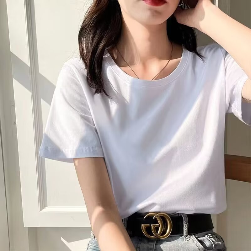 oem custom printed embroidery logo design silk men ice silk short-sleeved summer business high-quality solid color t-shirt