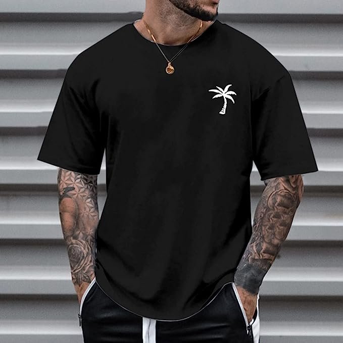 Best Selling Palm Tree Polyester Printed Men's T-shirts
