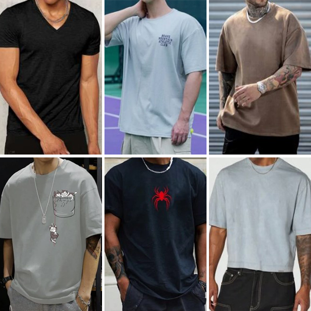 Wholesale of brand new short sleeved men's t-shirts summer fashion top loose and casual men's t-shirts randomly shipped