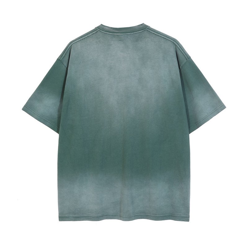Custom Acid Wash Tie Dye Blank T Shirts 100% Cotton Acid Wash Gradient Vintage Color Oversize Men's T-Shirts