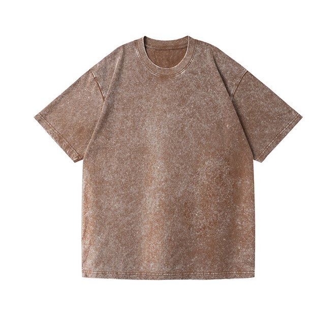 acid washed t shirt custom 100% cotton 230gram high quality Oversized Blank unisex vintage acid wash heavyweight men's t shirts
