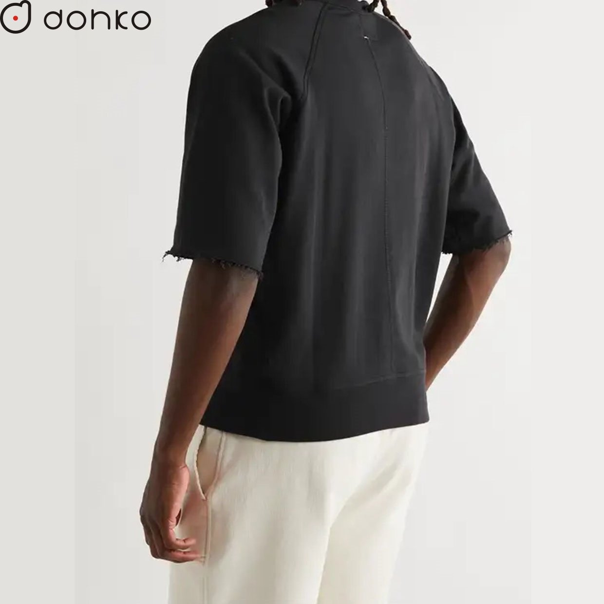 Men's Heavy Weight 100% Cotton 220gsm T-Shirt Quick Dry Breathable O-Neck Formal Style with Light Print Pattern