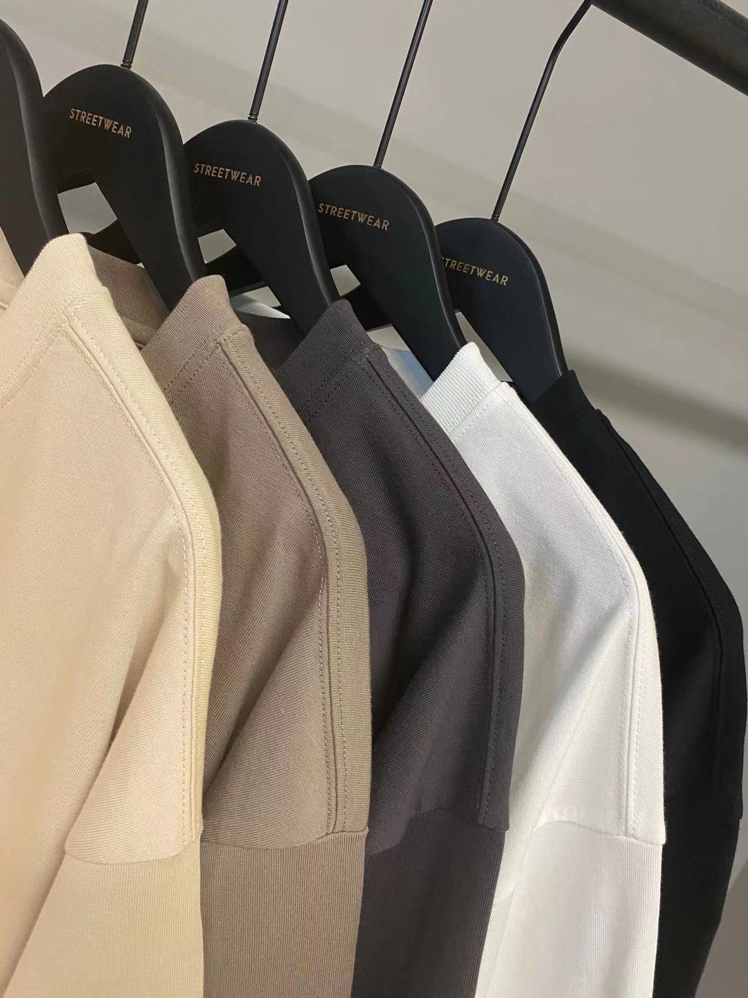 Men's T-shirts Oversize Clothes 300gsm Heavy Cotton Tee Custom Heavyweight Thick Plain Drop Shoulder Oversized T Shirt for Men