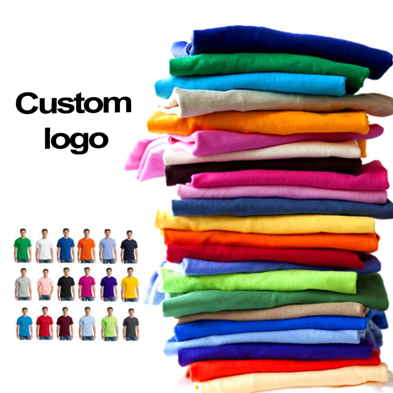 Hot Sell Fashion OEM Private Label Custom Cheap Basic T shirts Men's Plain Round Neck T-Shirts