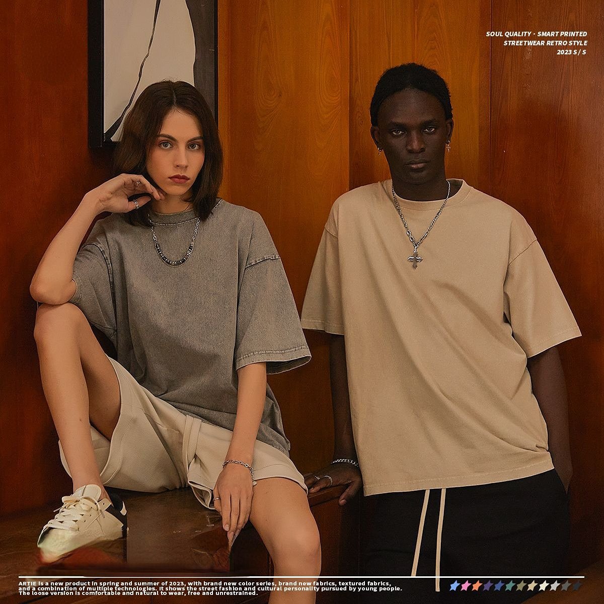 YISHENHON Wholesale Print Unisex Plain Oversize Drop Shoulder 100% Cotton Plain Heavyweight Custom T-Shirts Women Men's T-Shirt