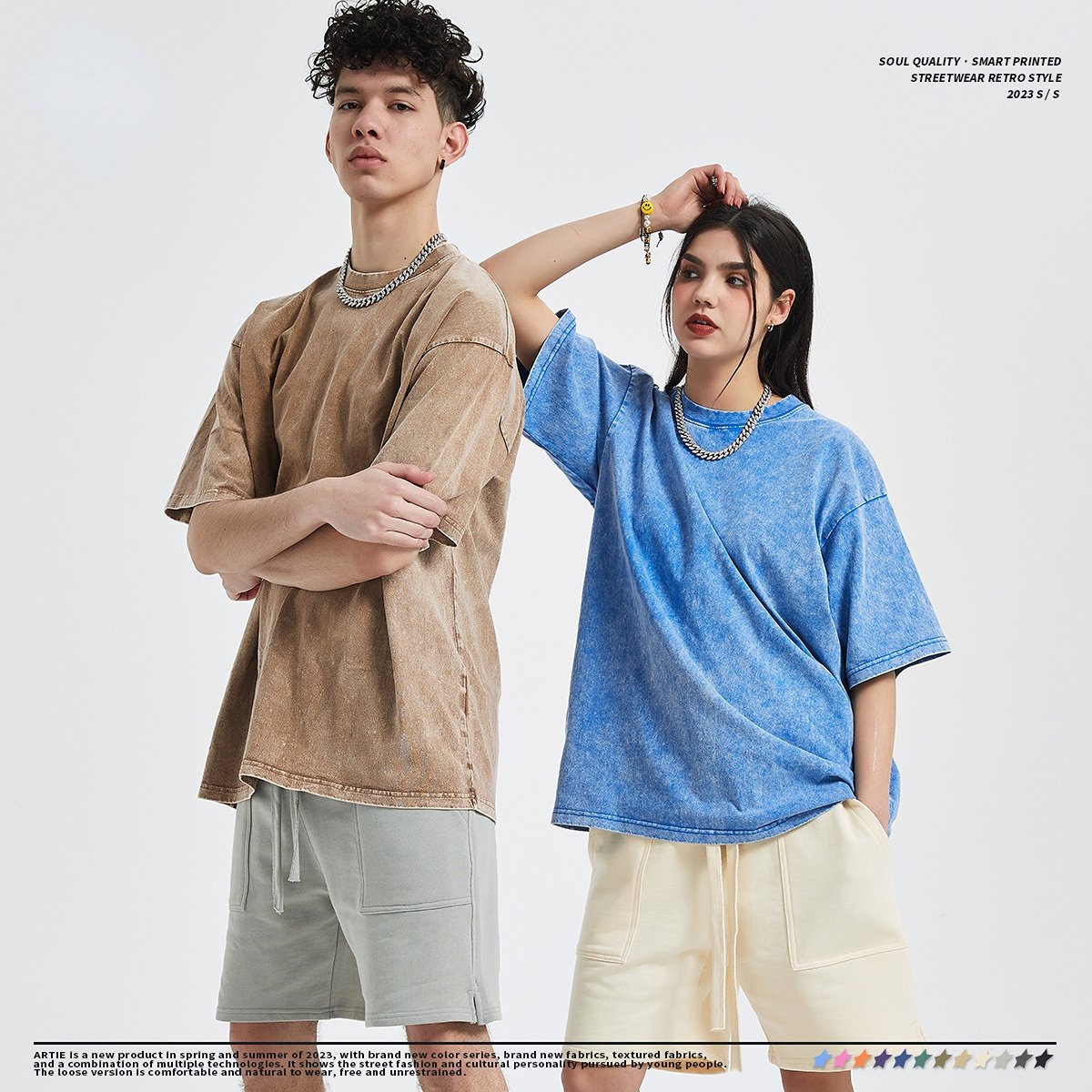 YISHENHON Wholesale Print Unisex Plain Oversize Drop Shoulder 100% Cotton Plain Heavyweight Custom T-Shirts Women Men's T-Shirt
