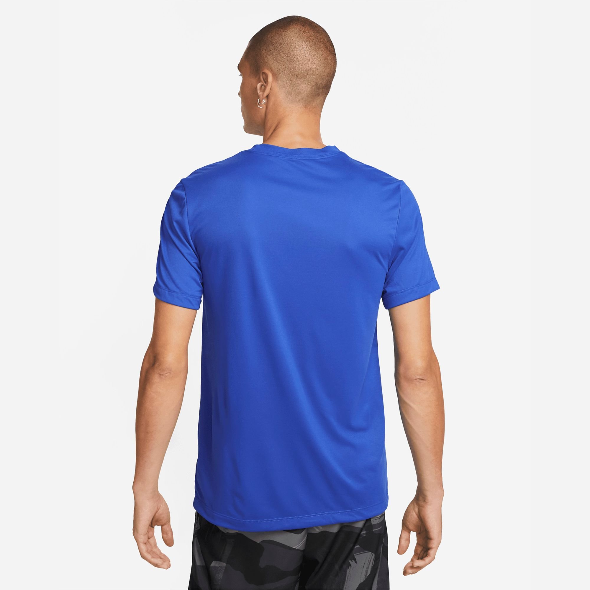 Game Royal Blue Men's Fitness T-Shirt: Soft Jersey Fabric, Standard Relaxed Fit, Ribbed Neckband, 100% Polyester