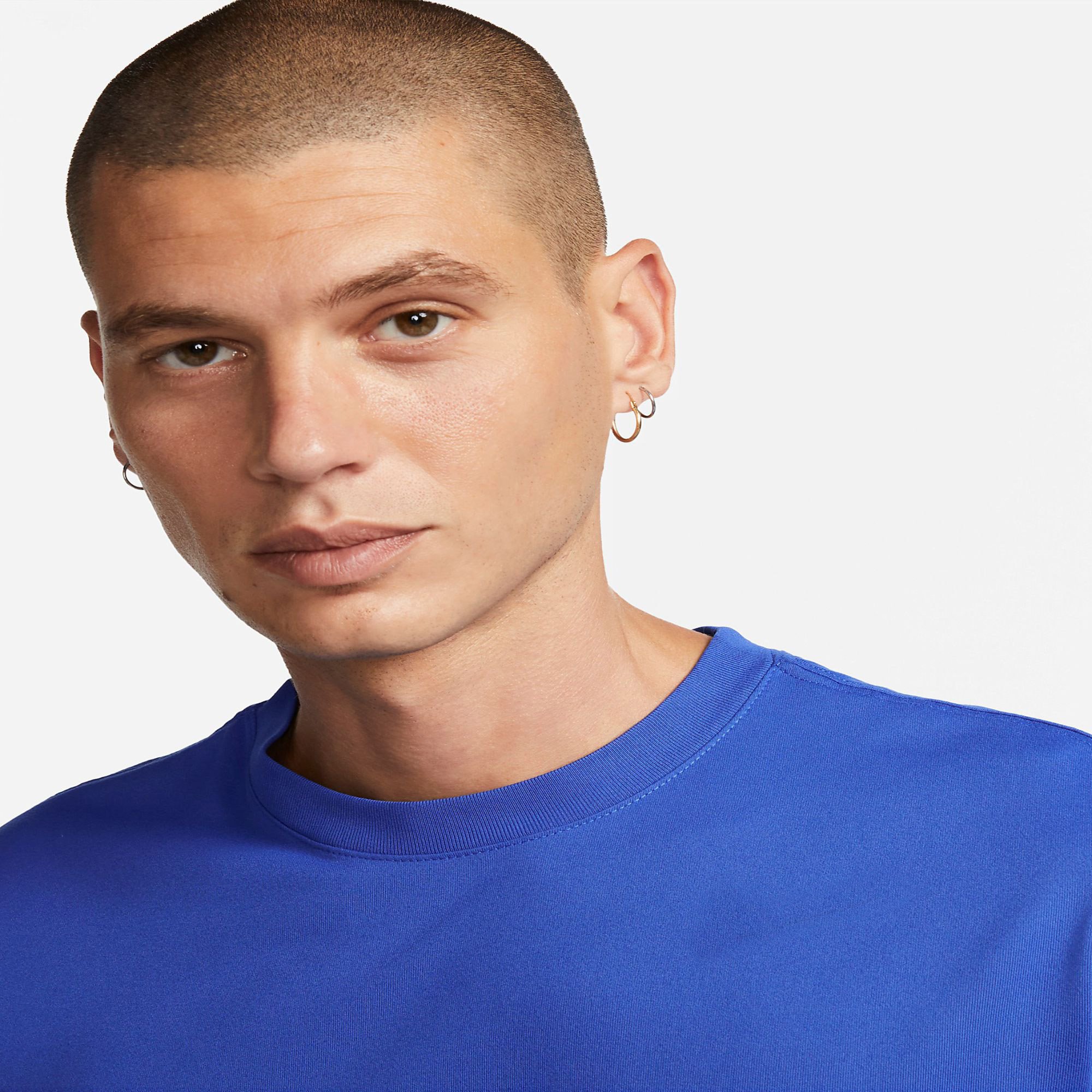 Game Royal Blue Men's Fitness T-Shirt: Soft Jersey Fabric, Standard Relaxed Fit, Ribbed Neckband, 100% Polyester