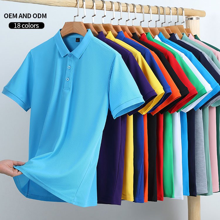 Wholesale Plain Blank Golf Polo T-shirt Custom Polo Shirts 100% Cotton Printing Embroidery Logo Men's Polo Shirt