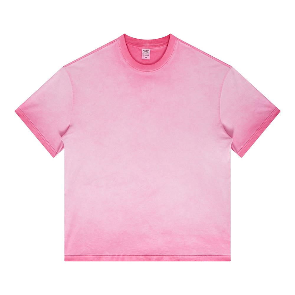 2023 Custom Vintage Gradient Washed 255gsm 100% Cotton Oversized men's T-shirts Wholesale