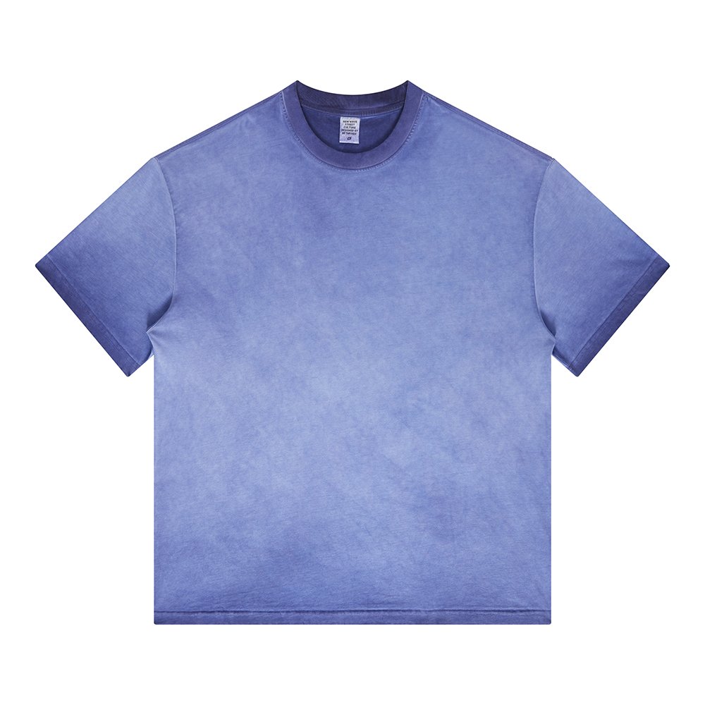 2023 Custom Vintage Gradient Washed 255gsm 100% Cotton Oversized men's T-shirts Wholesale