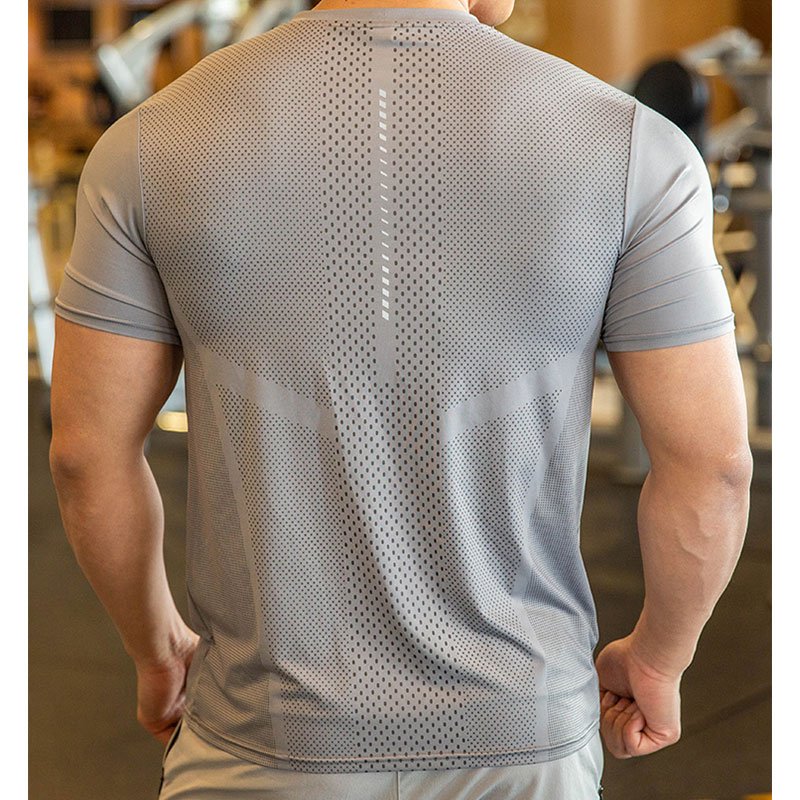 tight athletic tshirts men running sportswear compression gym fitness short sleeve t shirt